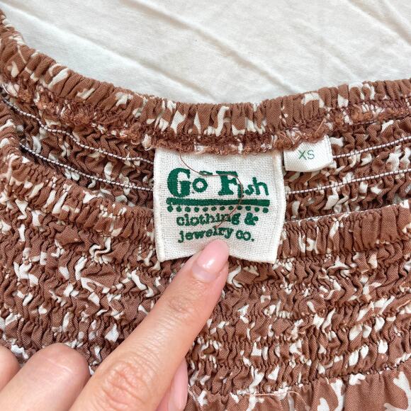 Vintage – Go Fish Floral Printed Off-the-Shoulder Mini Dress - Picture 7 of 8